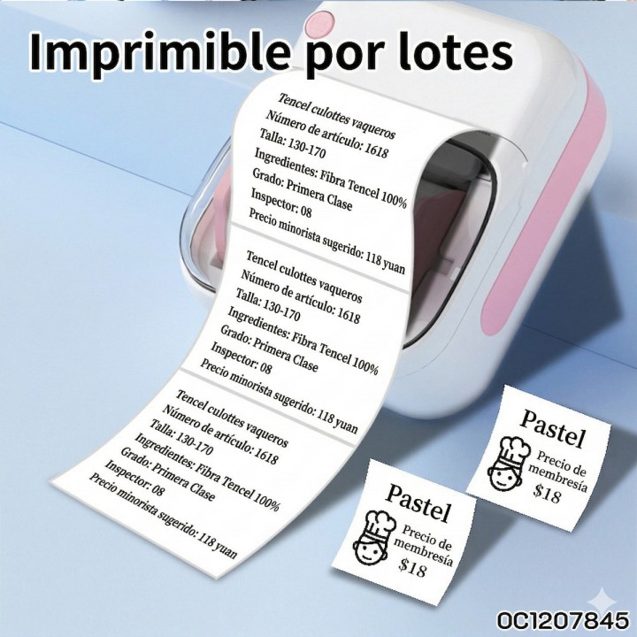 Mini Impresora Termica De Etiquetas Bluetooth Portatil App