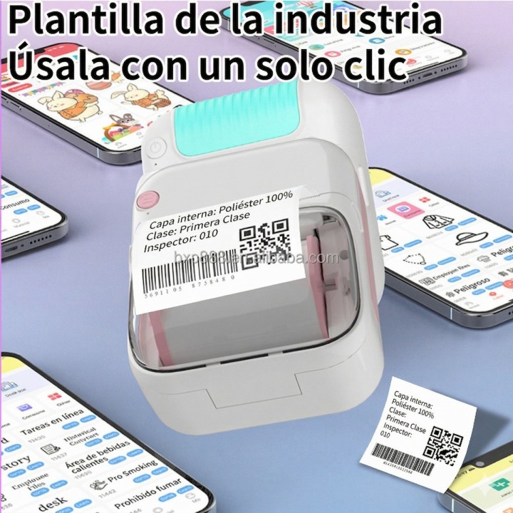 Mini Impresora Termica De Etiquetas Bluetooth Portatil App