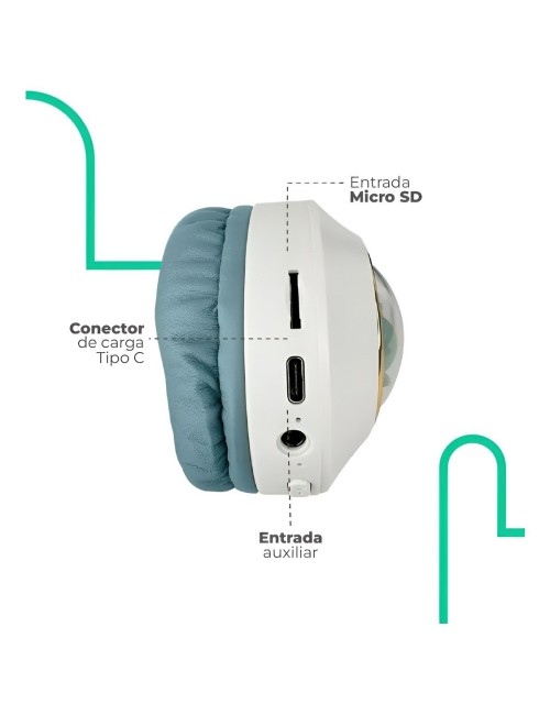 Audífonos Inalámbricos Astronauta Luz Led Unisex