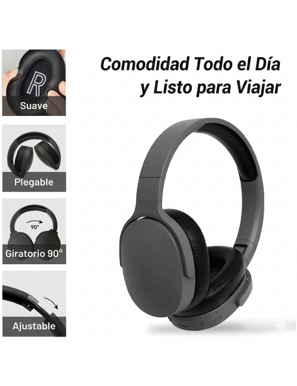 Audifonos Bluetooth Inalambricos Diadema Plegable Microfono