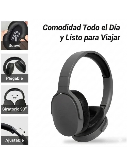 Audifonos Bluetooth Inalambricos Diadema Plegable Microfono