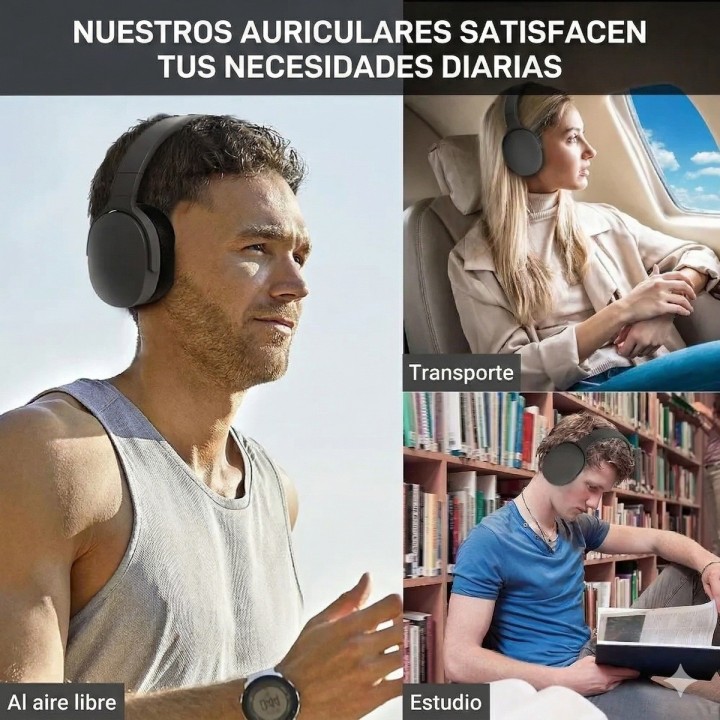 Audifonos Bluetooth Inalambricos Diadema Plegable Microfono