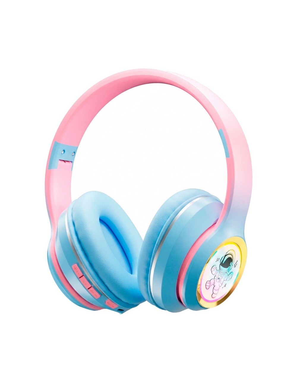 Audífonos Bluetooth Niñas Astronauta Luz Led Inalámbricos