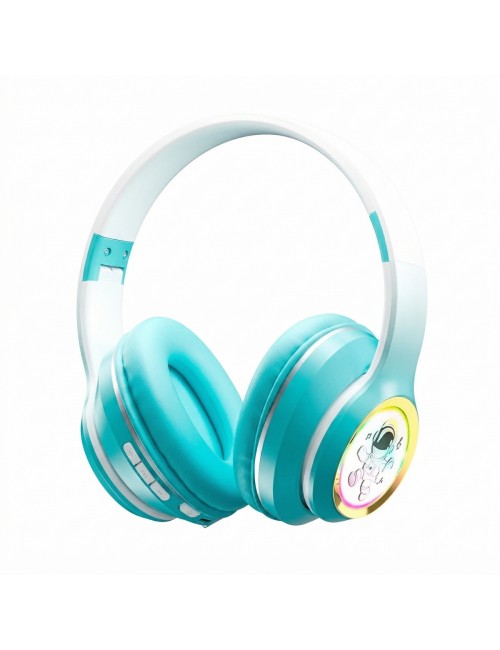 Audífonos Bluetooth Niñas Astronauta Luz Led Inalámbricos