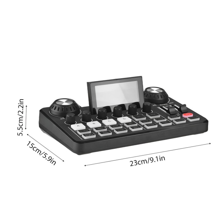 Consola Mezclador De Sonido Podcast Interfaz Audio Rgb Otg