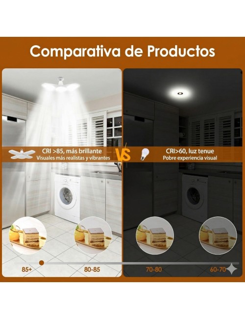 Bombillo Led Deformable 4 Aspas 60w Super Brillante E27