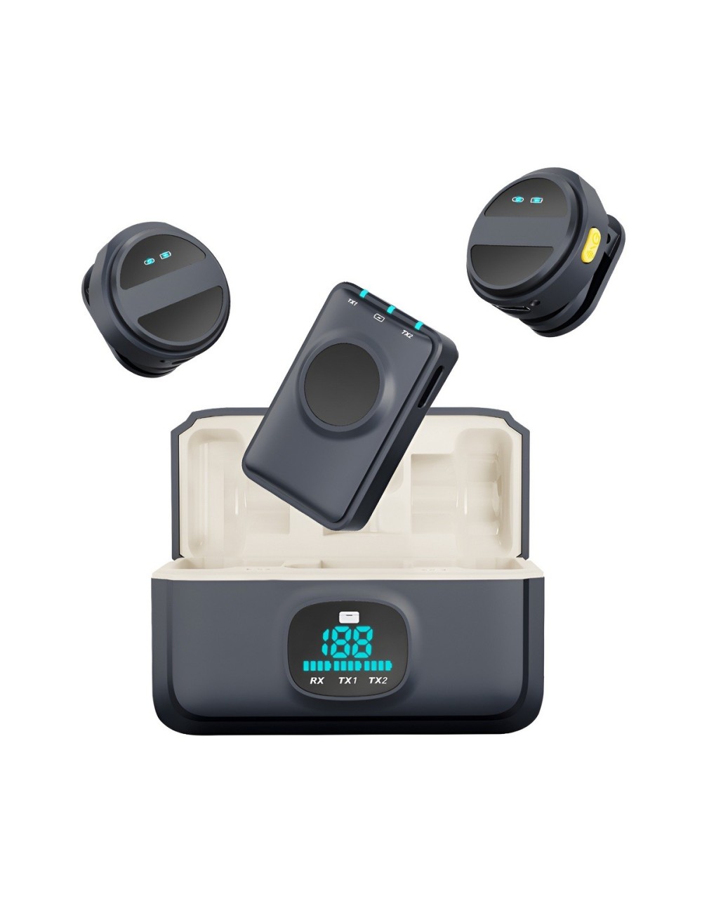 Micrófono Inalámbrico Solapa Sx21 Doble Reducción Ruido