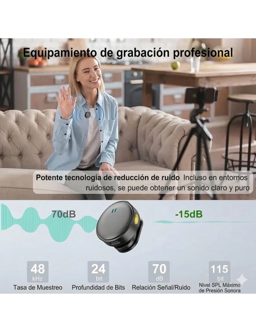 Micrófono Inalámbrico Solapa Sx21 Doble Reducción Ruido