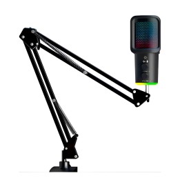 Micrófono Condensador Usb Rgb Profesional Brazo Articulado