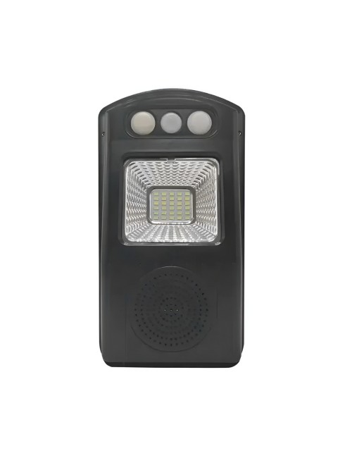 Lámpara Suburbana Solar 30w Con Altavoz Bluetooth Y Control