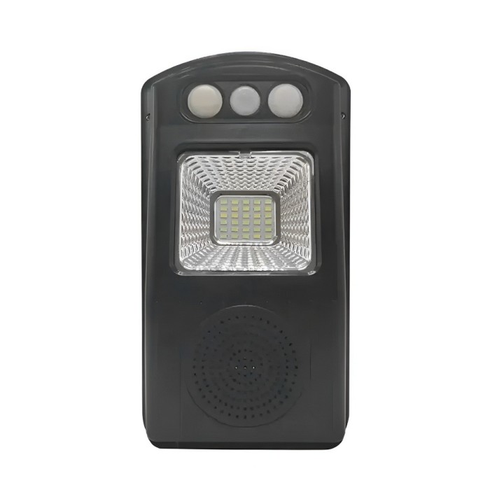 Lámpara Suburbana Solar 30w Con Altavoz Bluetooth Y Control