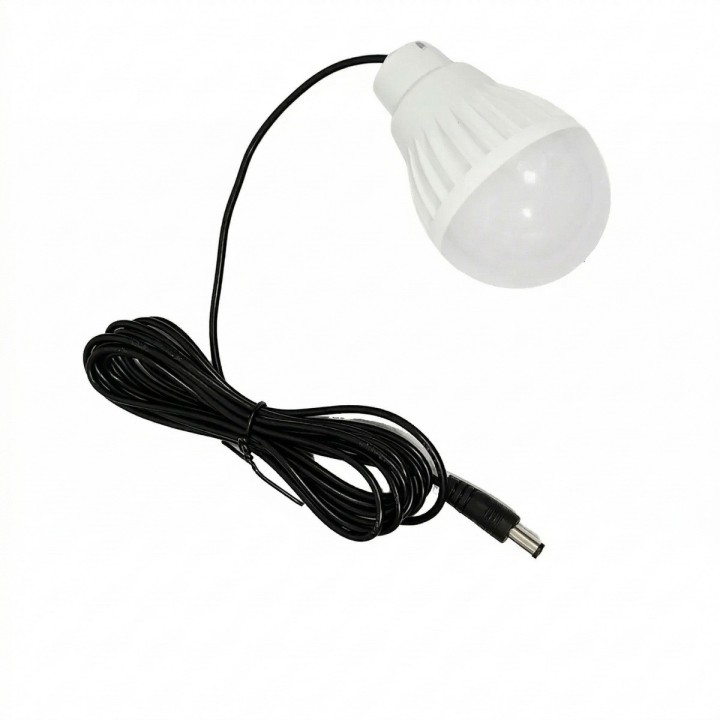 Ventilador Recargable Solar Portatil Con Lampara Led Y Bulbo