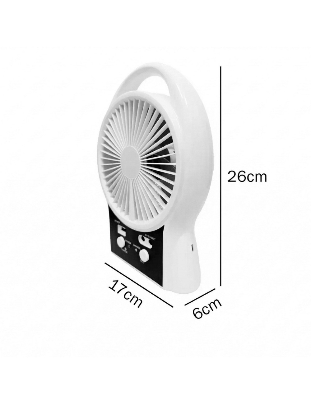 Ventilador Recargable Solar Portatil Con Lampara Led Y Bulbo