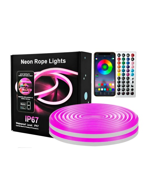 Tira De Luz Neón Led Rgb Inteligente Bluetooth Wifi 10 M