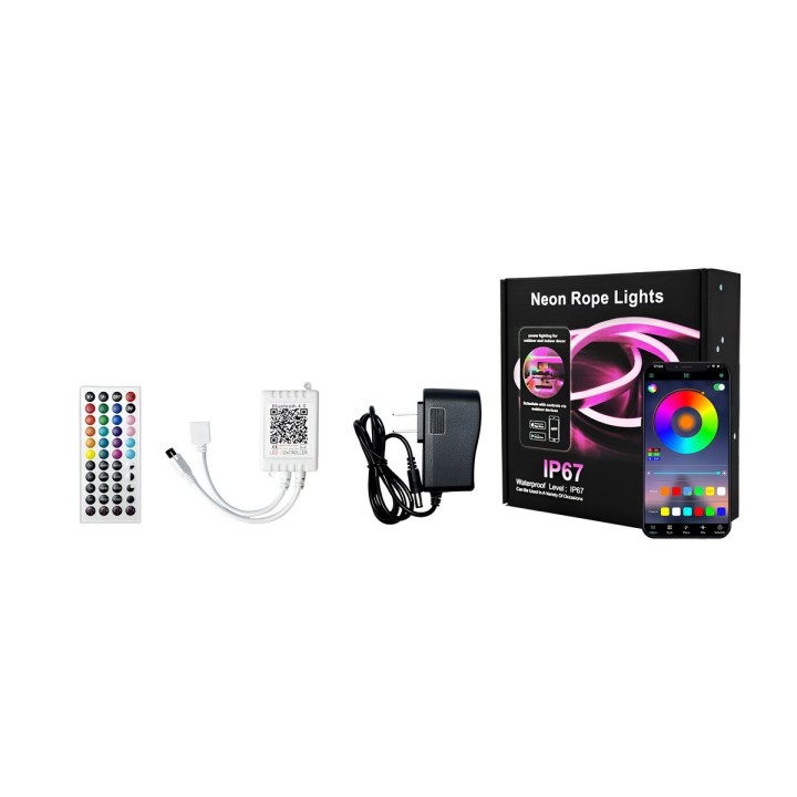Tira De Luz Neón Led Rgb Inteligente Bluetooth Wifi 10 M