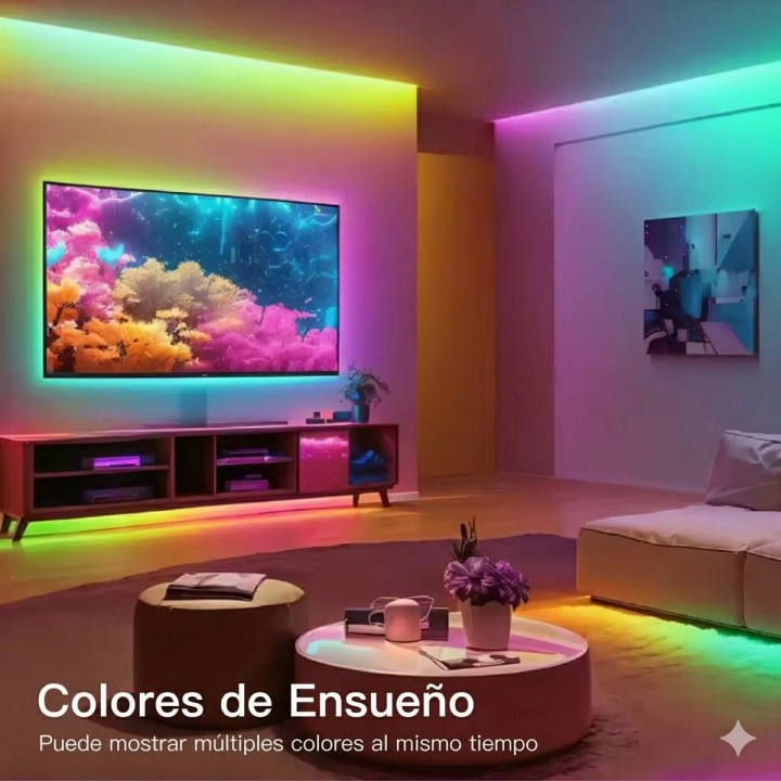 Tira De Luz Neón Led Rgb Inteligente Bluetooth Wifi 10 M