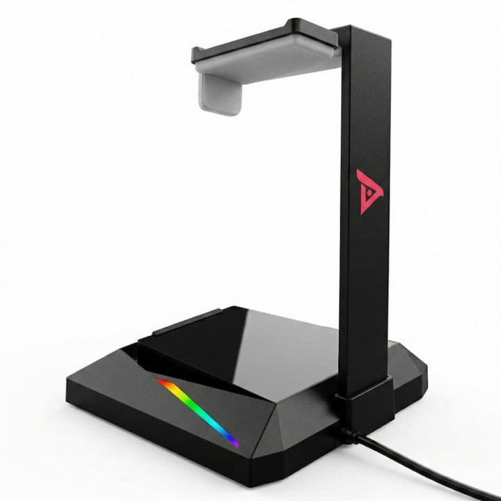 Soporte Para Auriculares Gamer Rgb We-100 Hub Usb