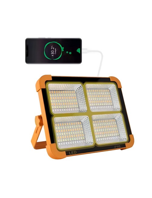 Reflector Solar Portátil 300w Recargable Power Bank Exterior
