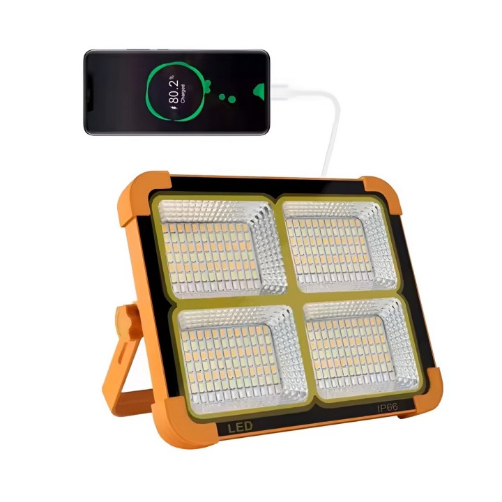 Reflector Solar Portátil 300w Recargable Power Bank Exterior