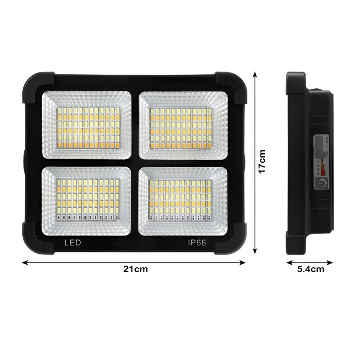Reflector Solar Portátil 120w Recargable Power Bank Exterior