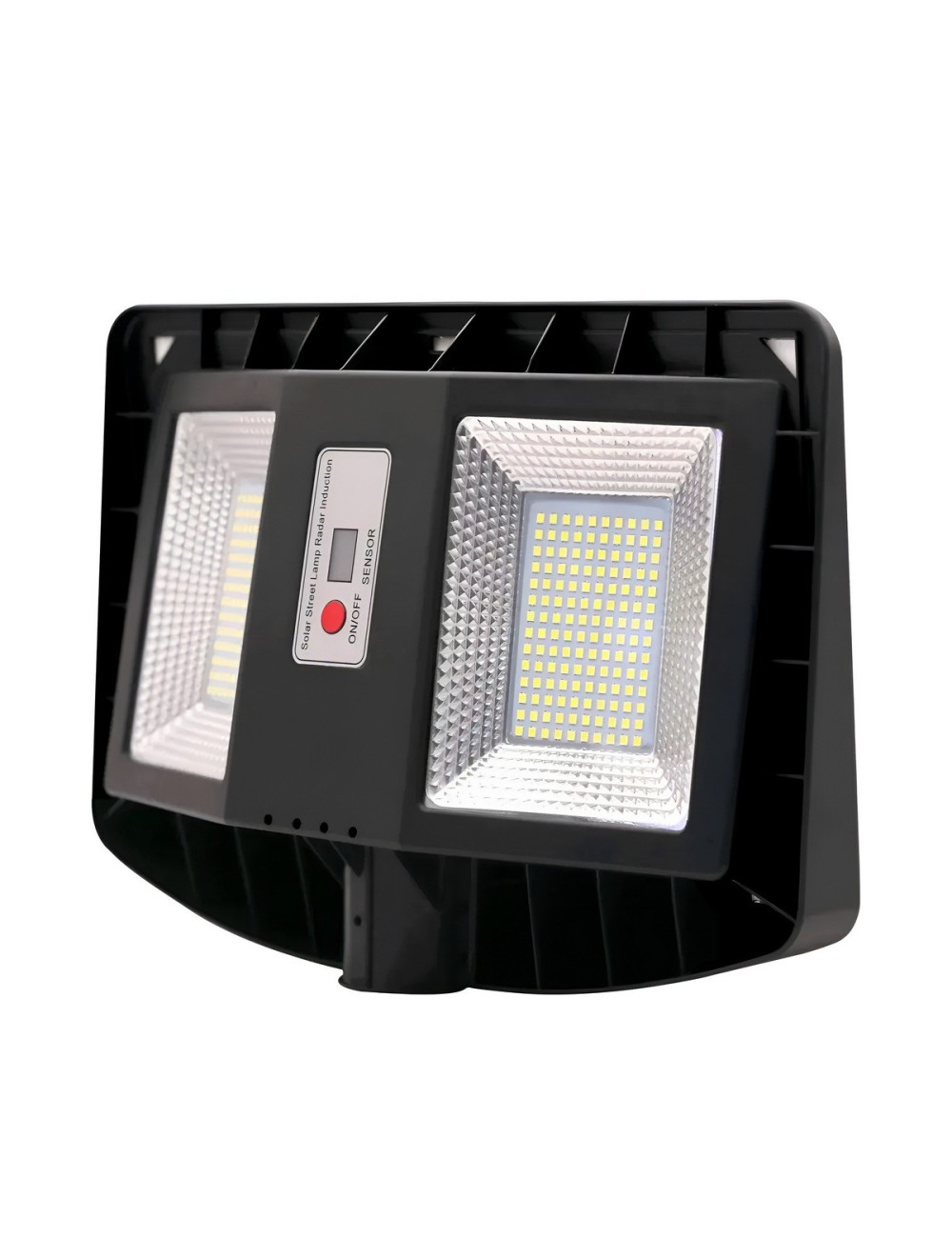 Lámpara Solar Suburbana 300w Exterior Sensor Y Poste Metal