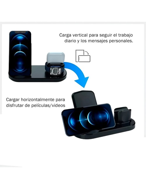 Estacion De Carga Inalambrica 3 En 1 Carga Rapida Universal