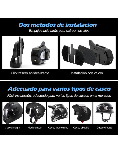 Intercomunicador Casco Moto Bluetooth Manos Libres Ip67