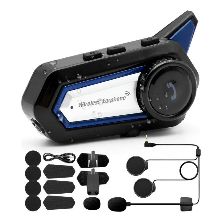 Intercomunicador Casco Moto Bluetooth Manos Libres Ip67