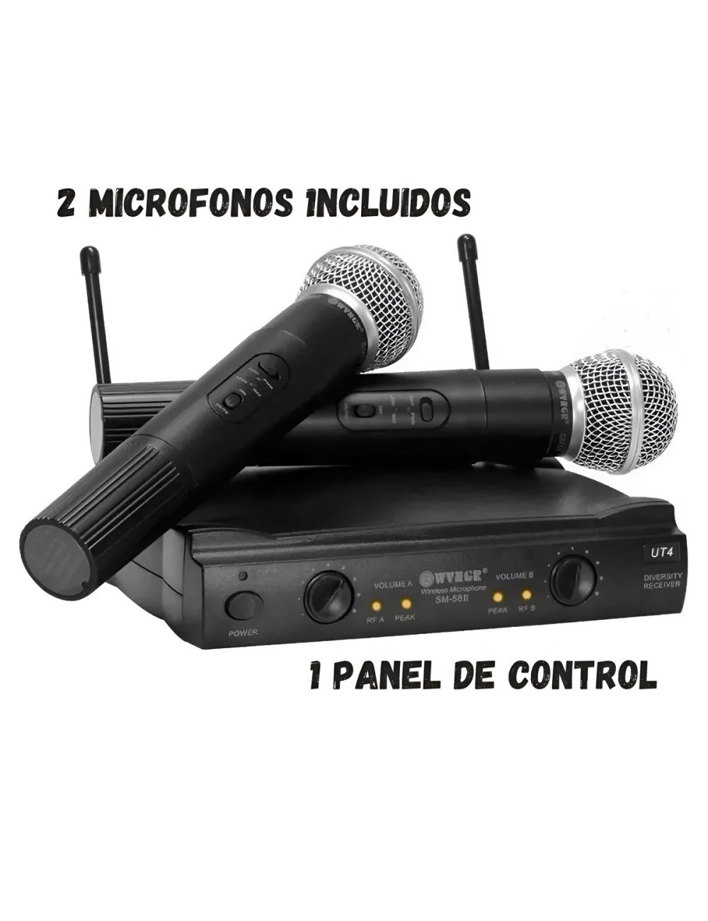 Kit 2 Micrófonos Inalámbricos Sm-58ii Profesional Karaoke