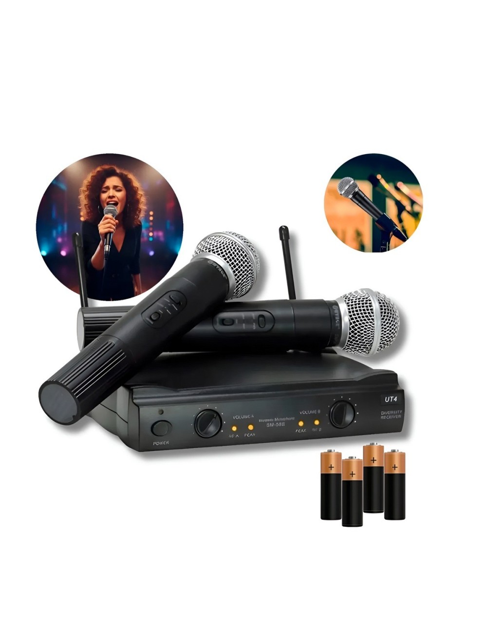 Kit 2 Micrófonos Inalámbricos Sm-58ii Profesional Karaoke