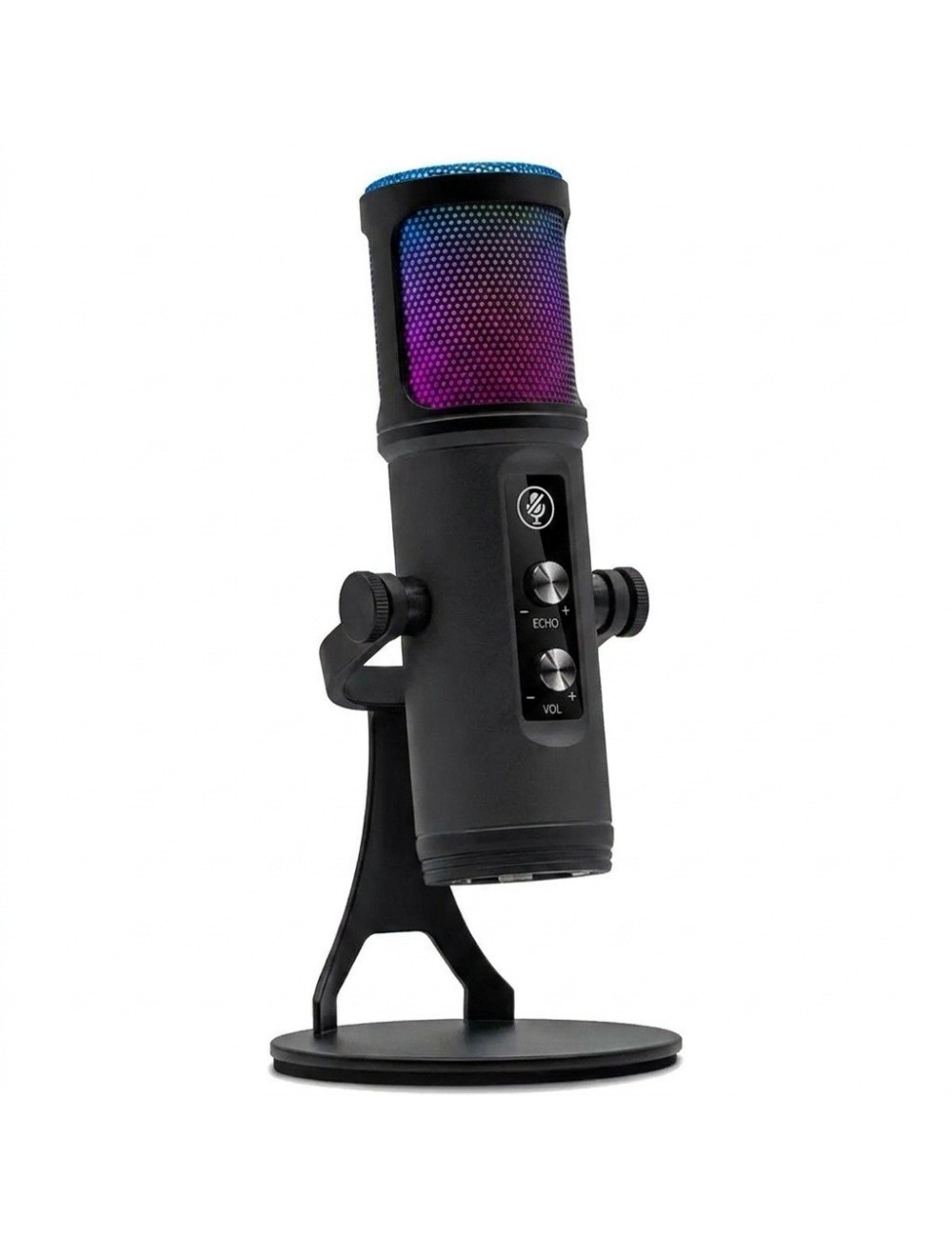 Micrófono Gamer Usb Rgb Podcast Pc Celular Con Echo Trípode