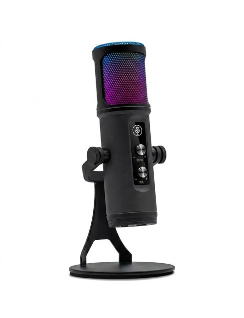 Micrófono Gamer Usb Rgb Podcast Pc Celular Con Echo Trípode