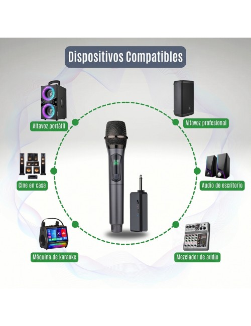 Micrófono Inalámbrico Profesional Uhf Recargable Ttd-m10