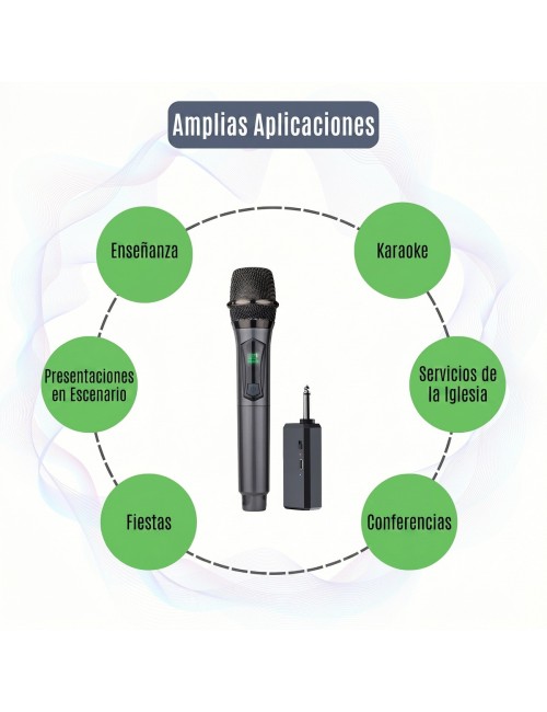 Micrófono Inalámbrico Profesional Uhf Recargable Ttd-m10