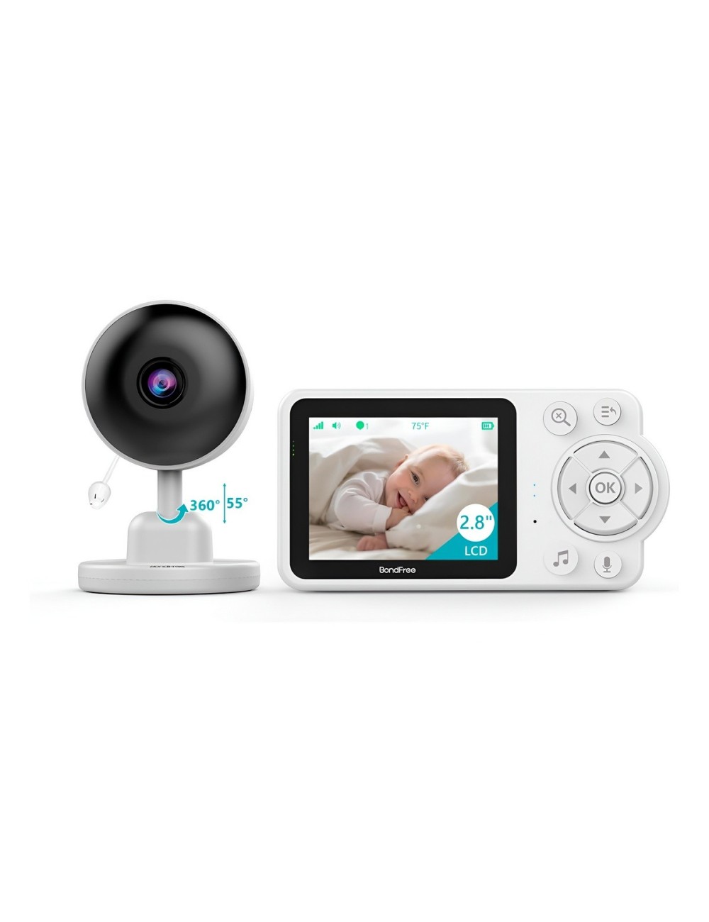 Monitor De Bebé Video Hd Visión Nocturna Y Modo Vox