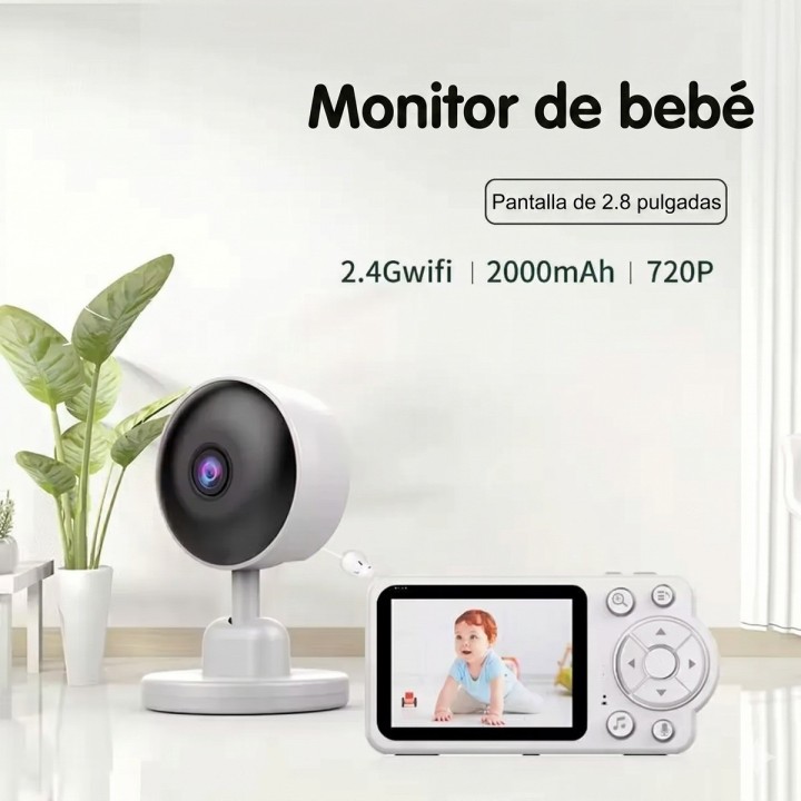 Monitor De Bebé Video Hd Visión Nocturna Y Modo Vox