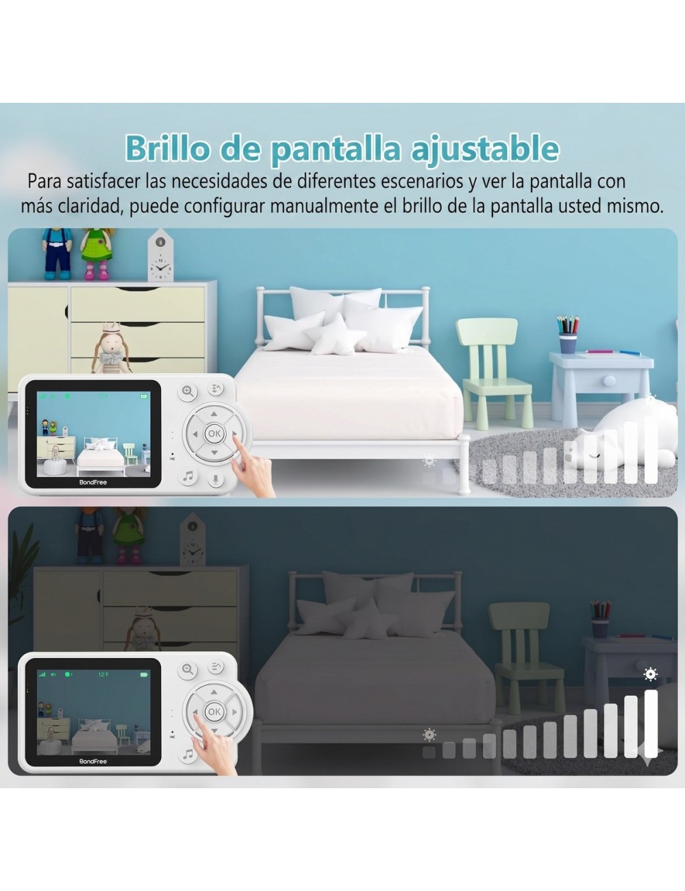 Monitor De Bebé Video Hd Visión Nocturna Y Modo Vox