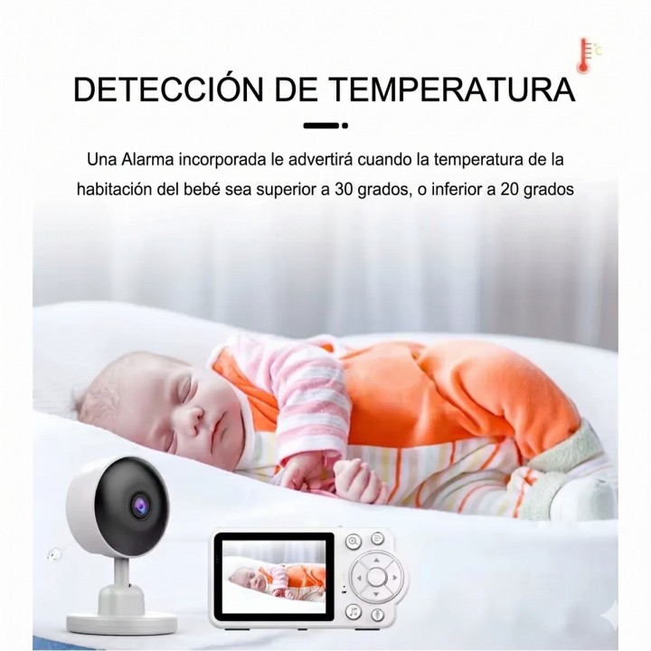 Monitor De Bebé Video Hd Visión Nocturna Y Modo Vox