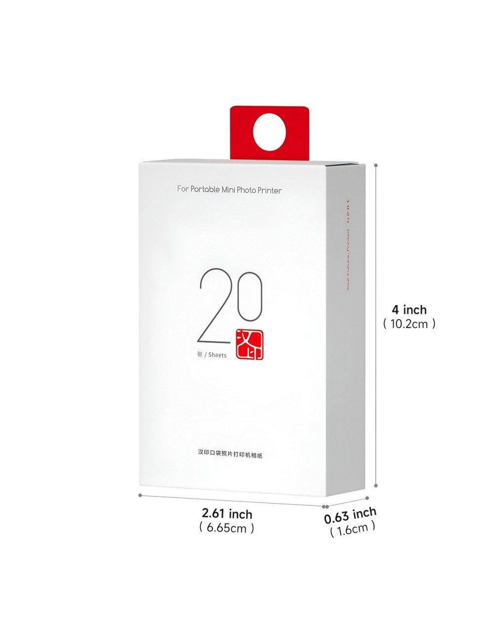 Papel Fotográfico Hprt Zink 2x3 Pulgadas Autoadhesivo 20 Und