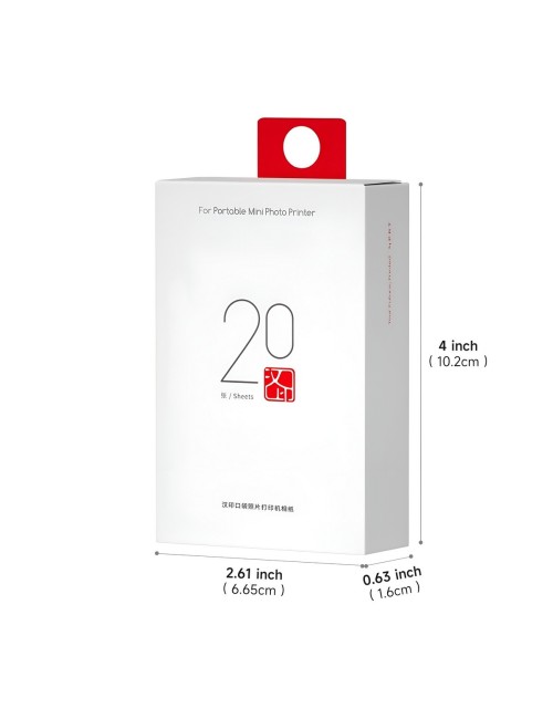 Papel Fotográfico Hprt Zink 2x3 Pulgadas Autoadhesivo 20 Und