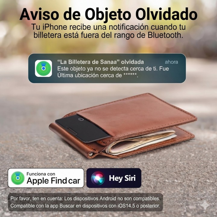 Tarjeta Rastreadora Apple Find My Ultra Delgada Billetera