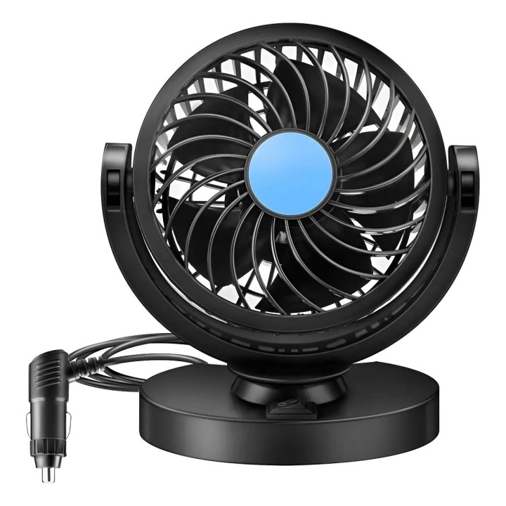 Ventilador Para Carro Camioneta 12v Silencioso Rotación 360°
