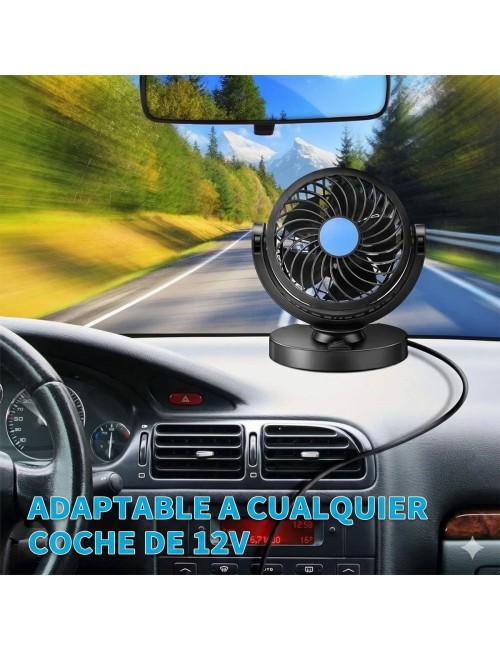 Ventilador Para Carro Camioneta 12v Silencioso Rotación 360°