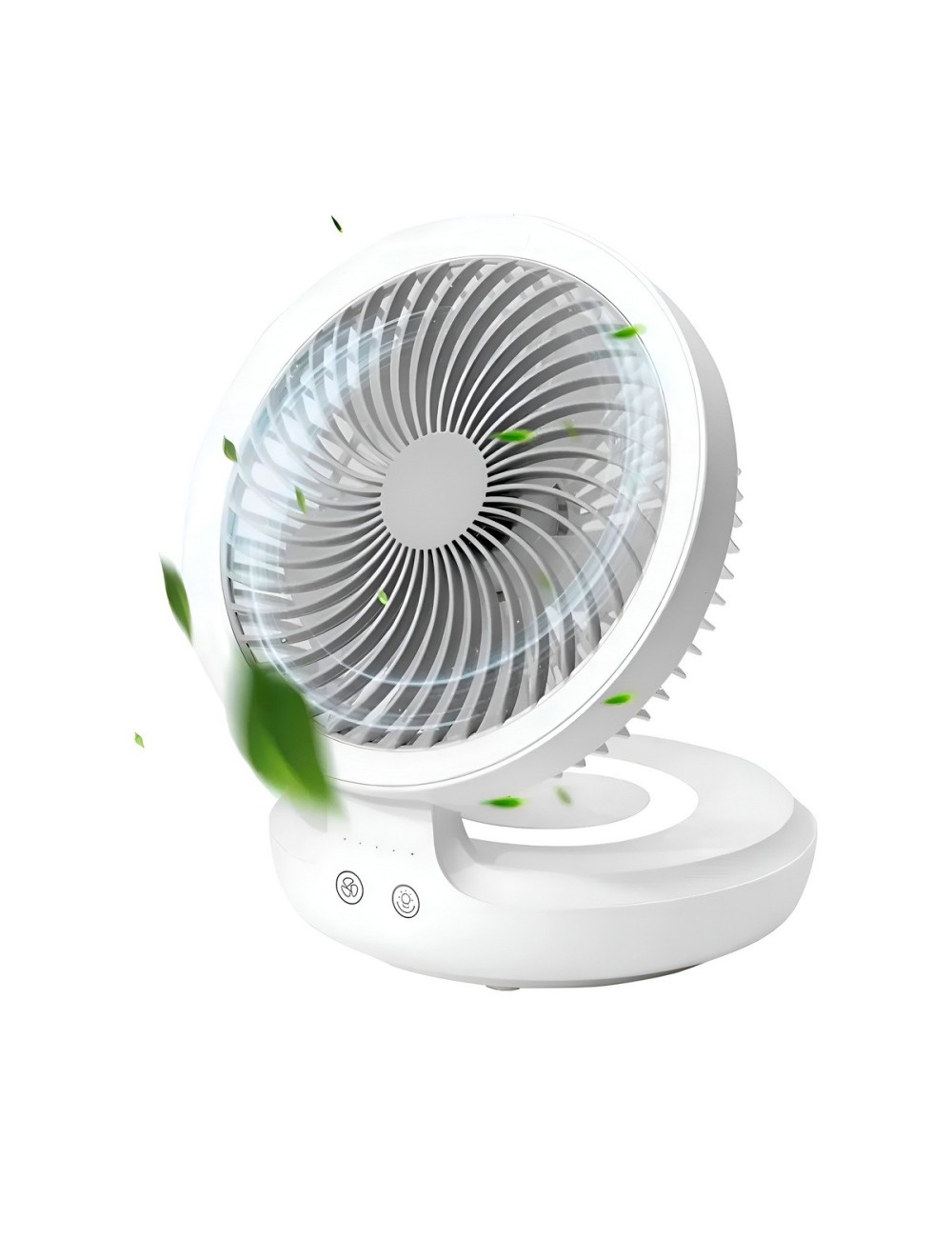 Ventilador Recargable 4000mah Oscilante Led Pared Escritorio