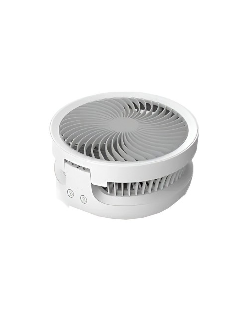 Ventilador Recargable 4000mah Oscilante Led Pared Escritorio