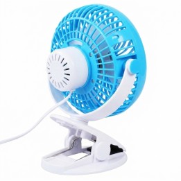 Ventilador Recargable Usb Portátil Con Clip Rotación 360°