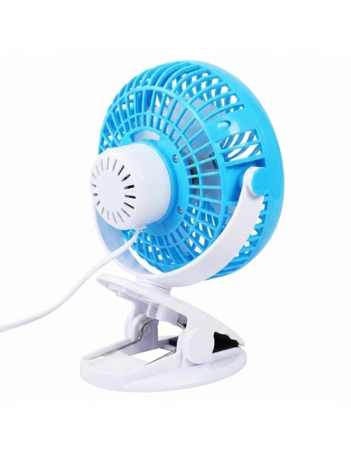 Ventilador Recargable Usb Portátil Con Clip Rotación 360°