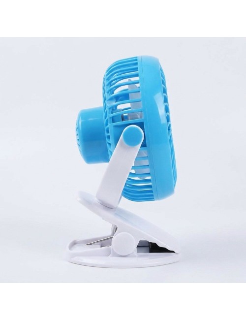 Ventilador Recargable Usb Portátil Con Clip Rotación 360°