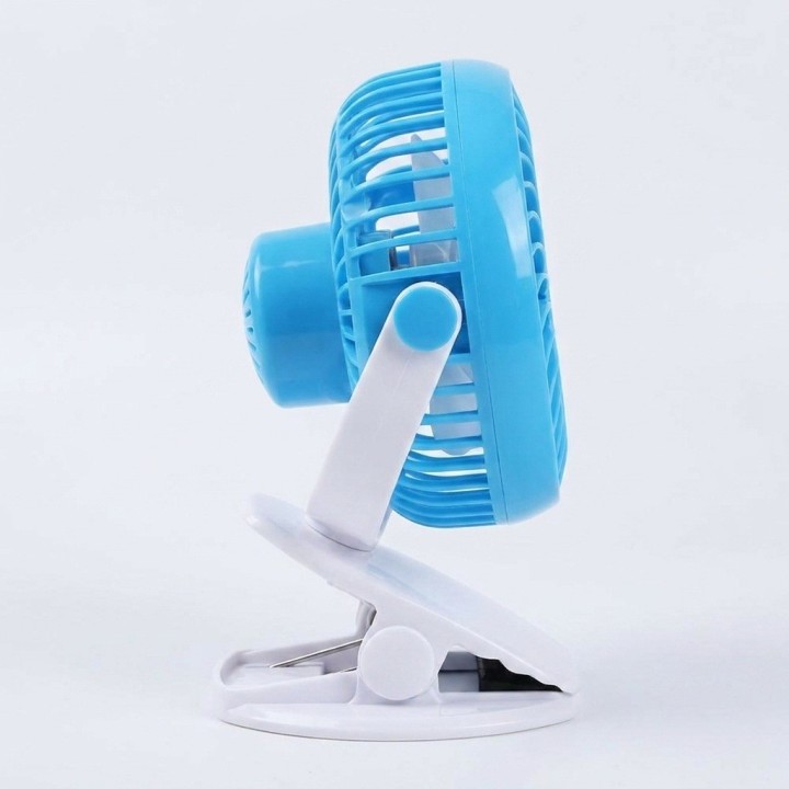 Ventilador Recargable Usb Portátil Con Clip Rotación 360°