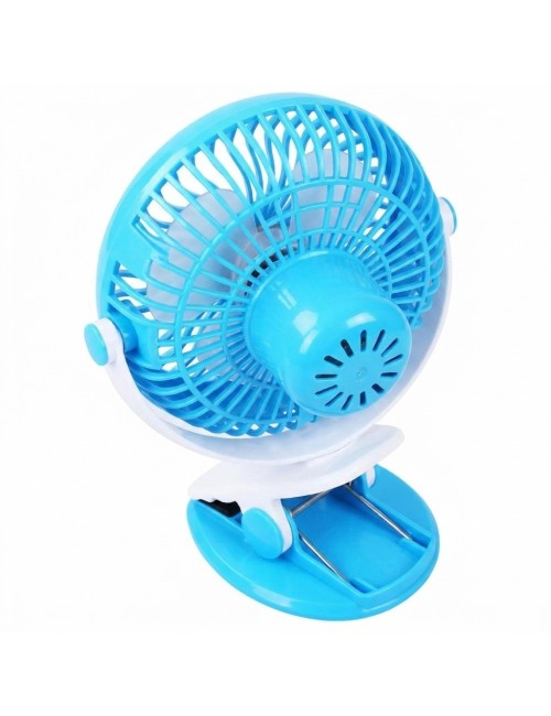 Ventilador Recargable Usb Portátil Con Clip Rotación 360°
